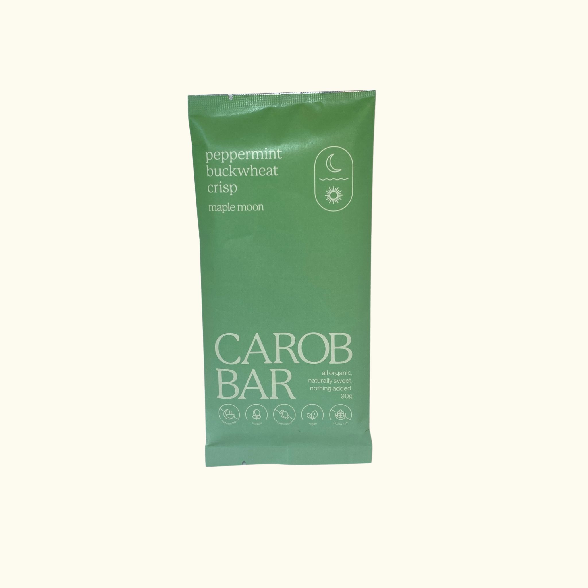 Organic Vegan Peppermint Buckwheat Crisp Carob Bar (90g)