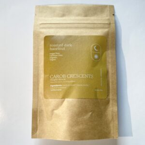Organic Vegan Roasted Hazelnut Carob Crescent Moon (12g)