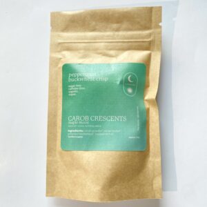 Organic Vegan Peppermint Buckwheat Crisp Carob Crescent Moon (12g)